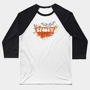 Spooky Vibes // Cute Boho Halloween Vintage Baseball T-Shirt